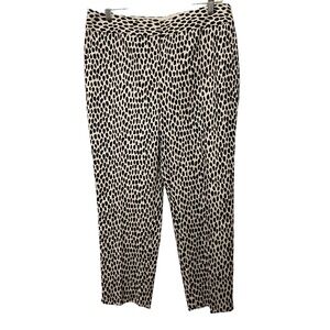 Talbots slim crop 8 black white 33 x 26 capri pant